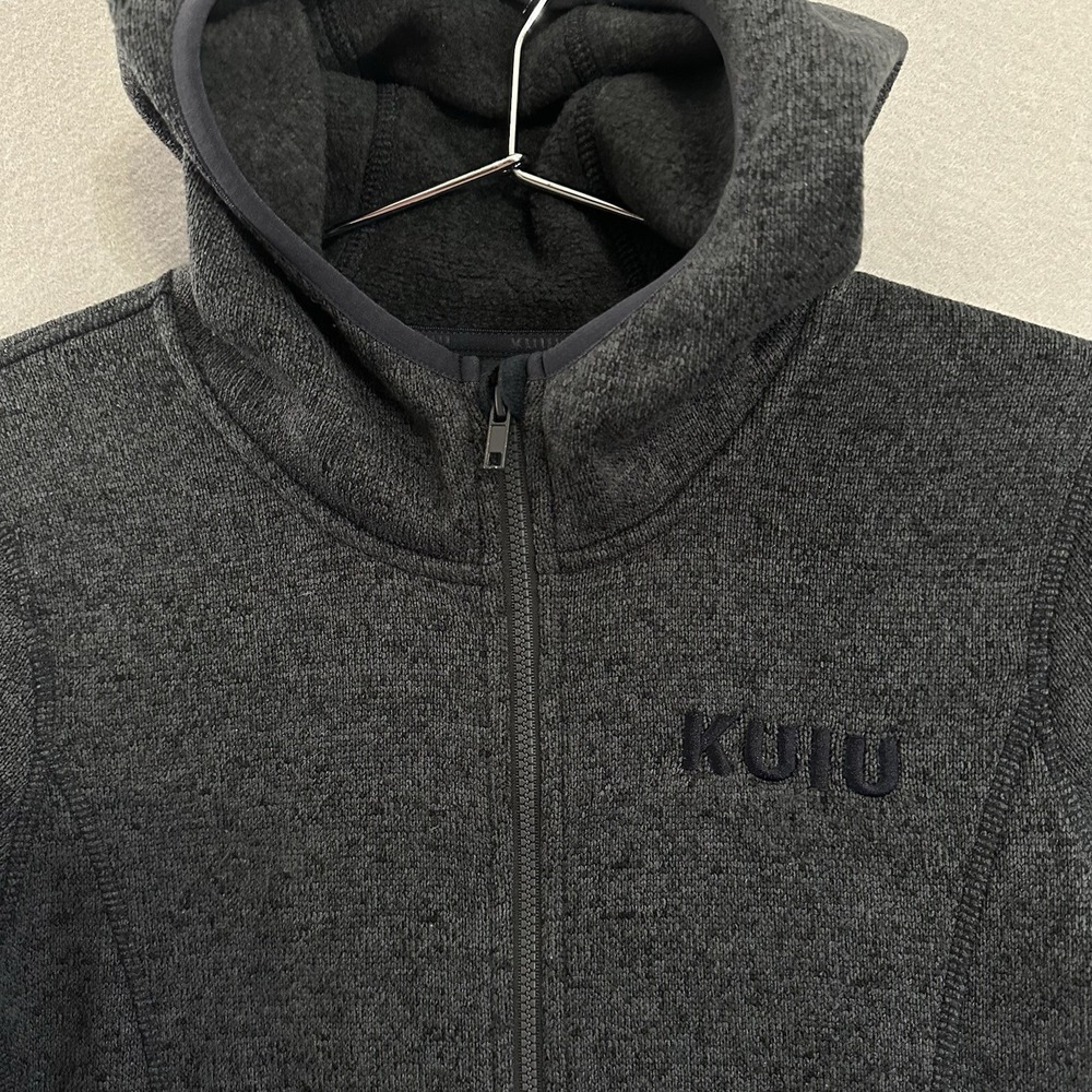 KUIU Base Camp Hoodie Sweater Fleece Jacket Gray Full Zip Women's Large - Picture 2 of 8